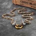 PENDRA Wolf Rune Steel Necklace