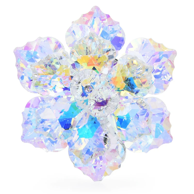 PENDRA Elara Shining Glass Flower Brooch