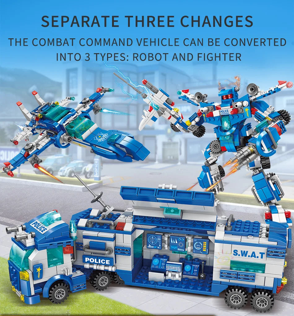 PENDRA 8in1 Police Command Building Set
