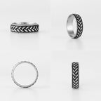 Celtic Knot Viking Symbols Weave Stainless Steel Mens Women Rings Simple Trendy for Boyfriend Jewelry Creativity Gift Wholesale
