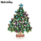 PENDRA Arboris Green Enamel Christmas Tree Brooch