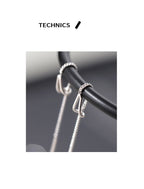 PENDRA Silver Tassel Chain Earrings