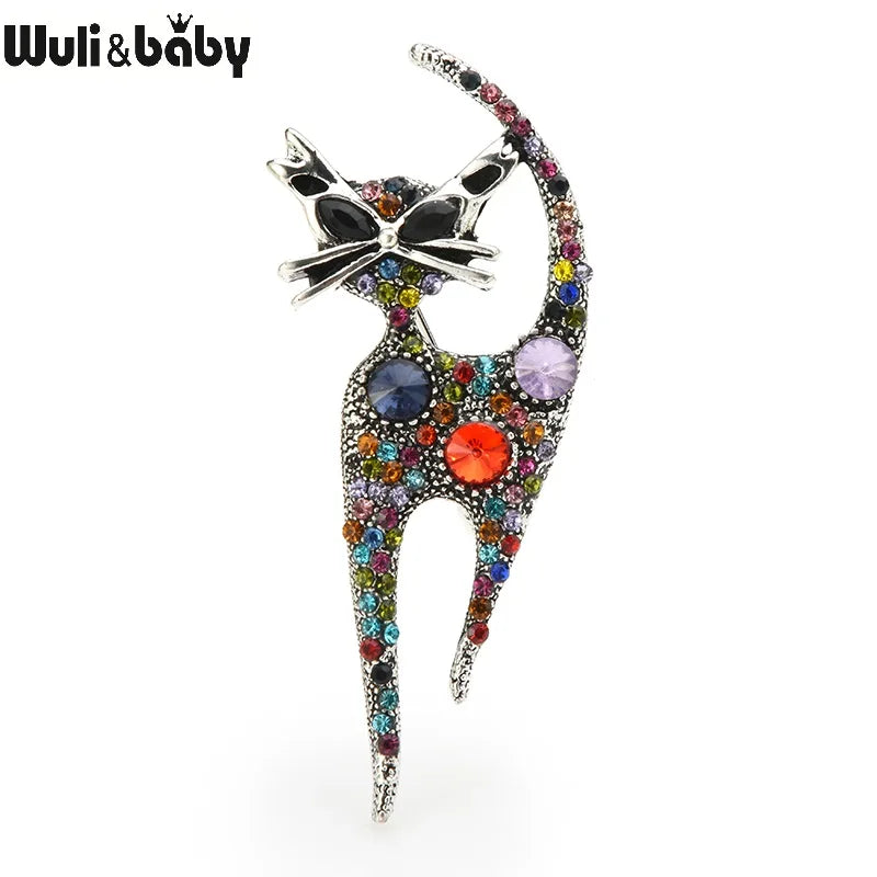 PENDRA Mosaic Butterfly Crystal Brooch