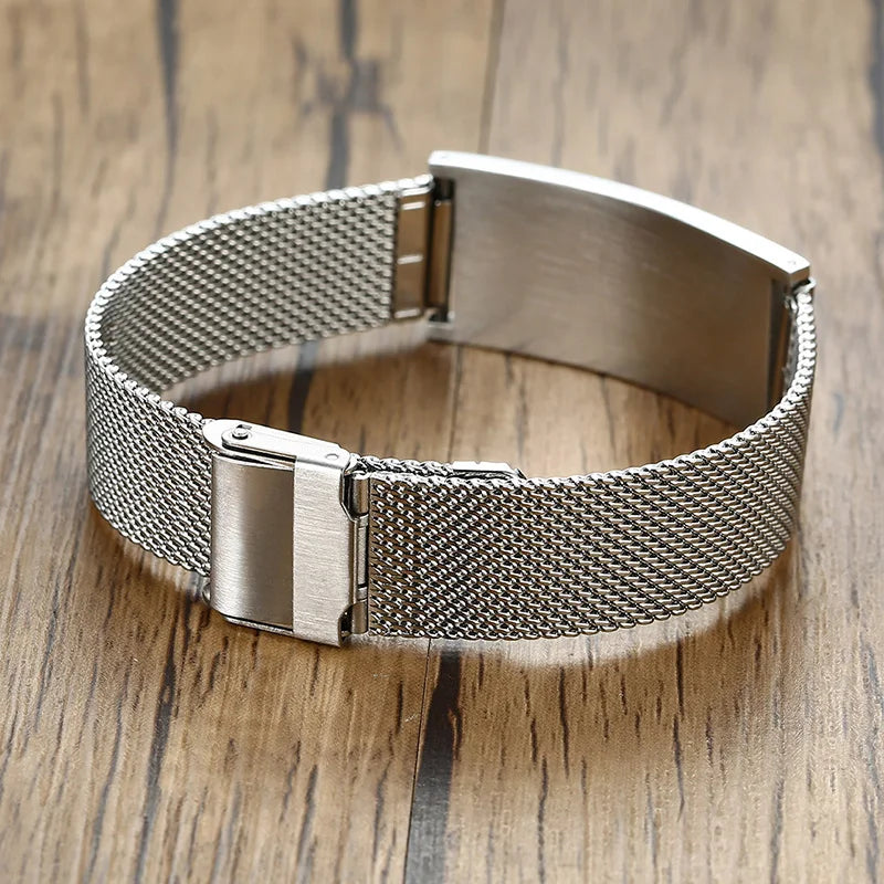Men Bracelet Timeless Nature Of Mesh Watch Bands Bracelet Stainless Steel Classic Wristband Adjustable Personalized Custom