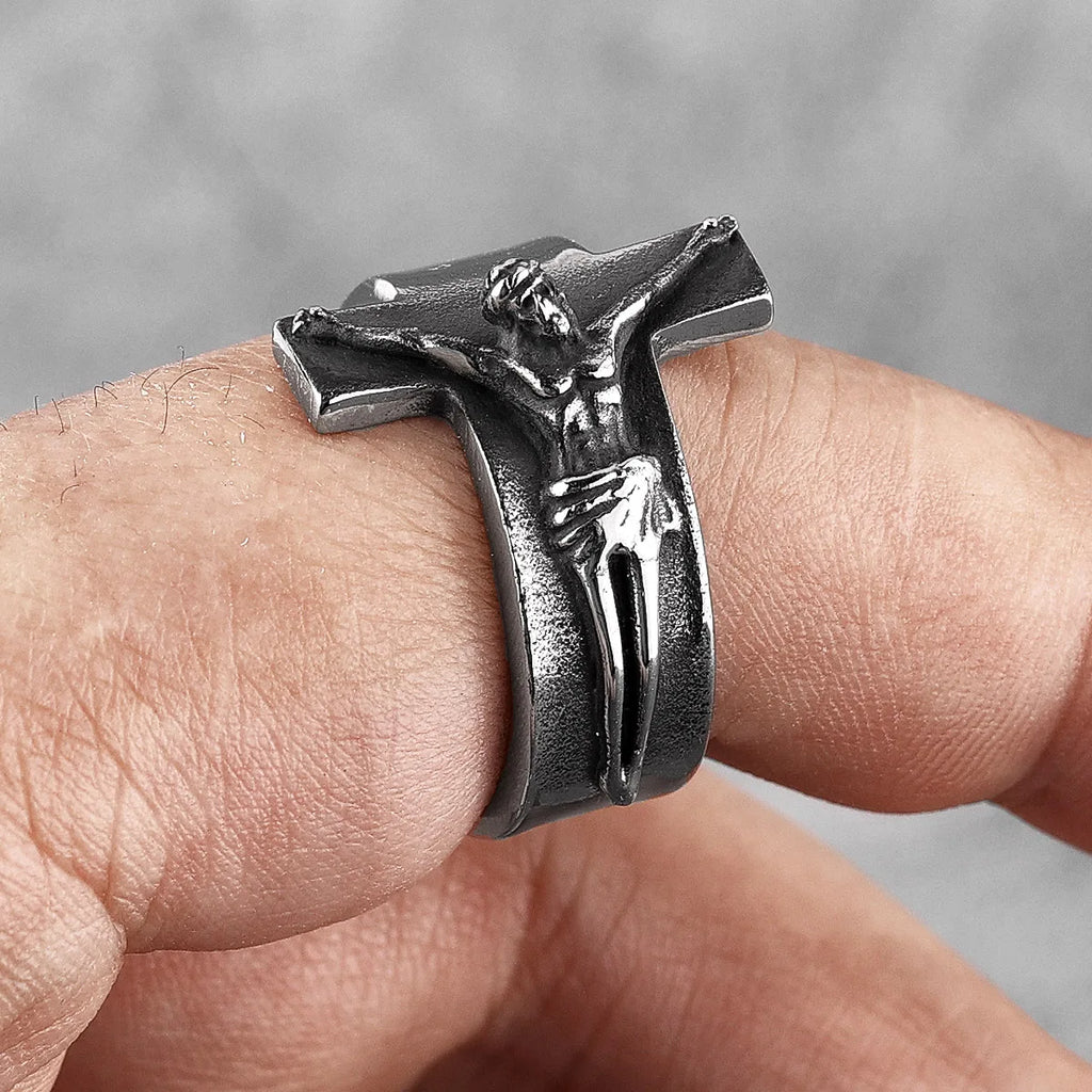 PENDRA Good Friday Jesus Steel Ring