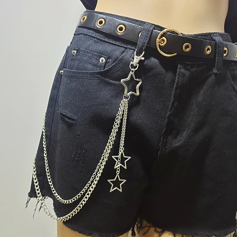 PENDRA Moonstar Rivet Waist Chain Keychain