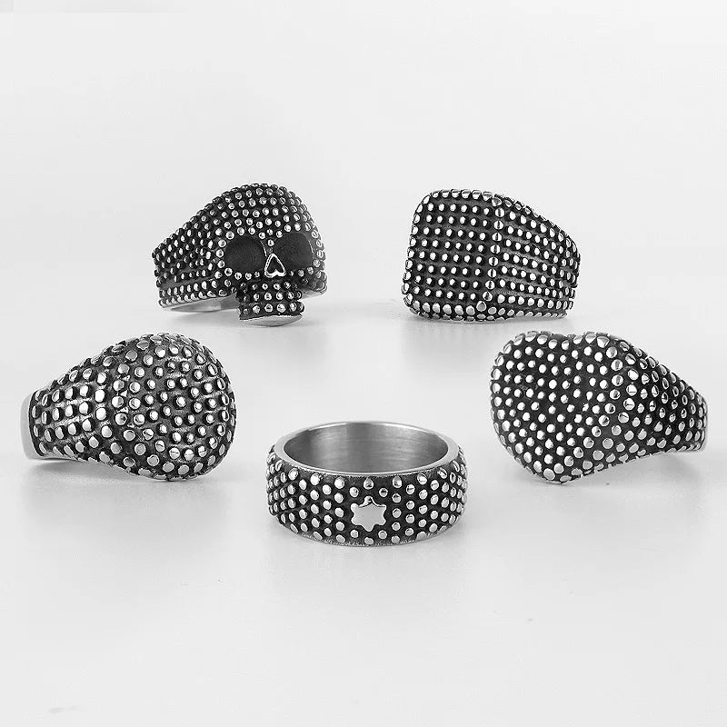 PENDRA Black Spot Geometry Ring