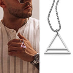 PENDRA Interlocking Triangle Pendant Necklace