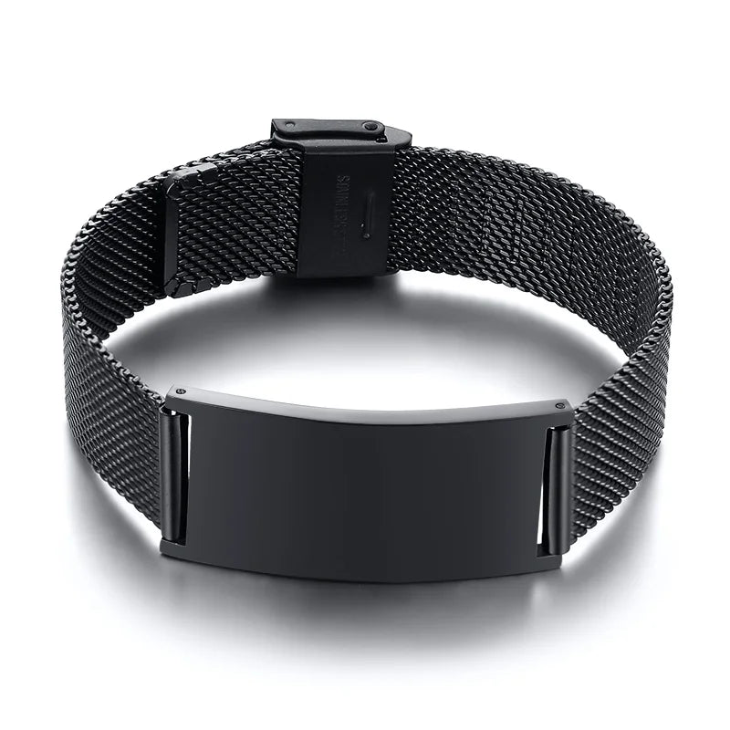 Men Bracelet Timeless Nature Of Mesh Watch Bands Bracelet Stainless Steel Classic Wristband Adjustable Personalized Custom