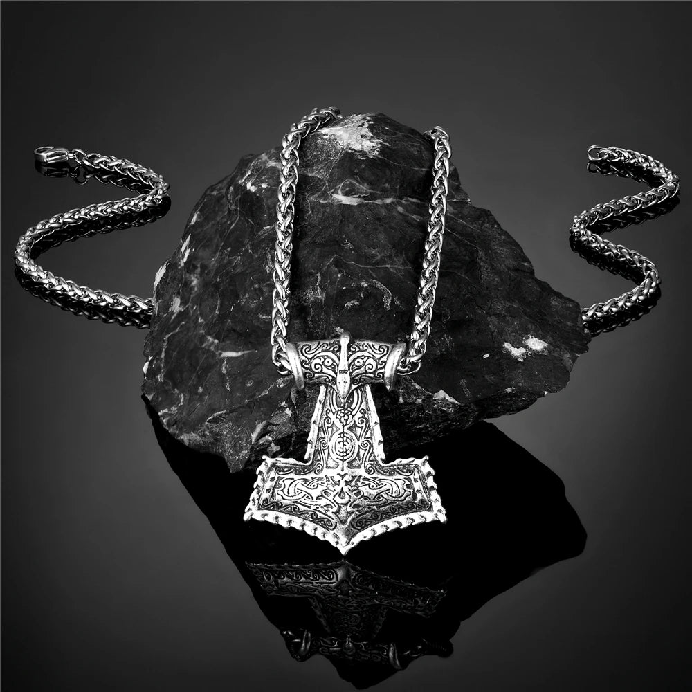 PENDRA Rune Norse Hammer Necklace