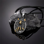 PENDRA Wolf Gold Celtic Necklace