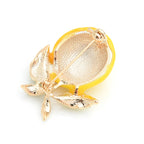 PENDRA Lemonelle Enamel Yellow Lemon Brooch