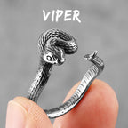 PENDRA Rattlesnake Viper Snake Steel Ring