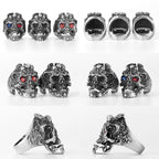 PENDRA Domineering Hades Skull Steel Ring