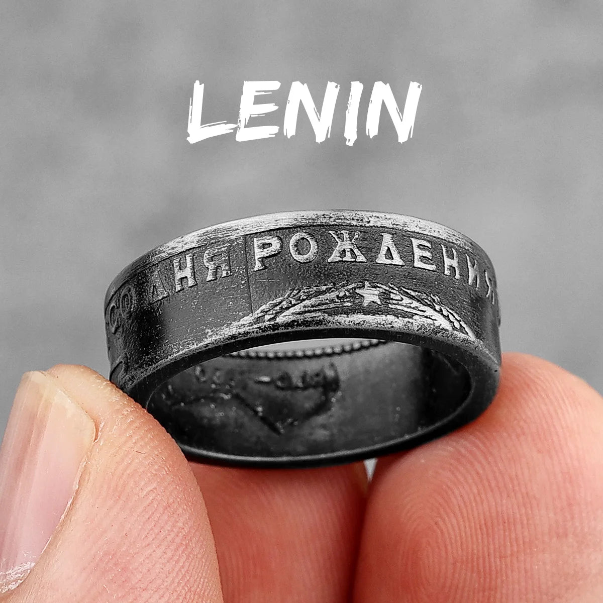 PENDRA Commemorate Lenin Boyfriend Steel Ring