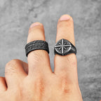 Simple Vintage Black Stainless Steel Mens Womens Rings Charm Trendy For Couple Girl Boyfriend Jewelry Creativity Gift Wholesale