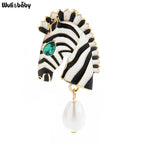 PENDRA Pearl Zebra Brooch