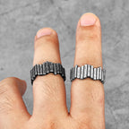 PENDRA Fence Boyfriend Biker Steel Ring