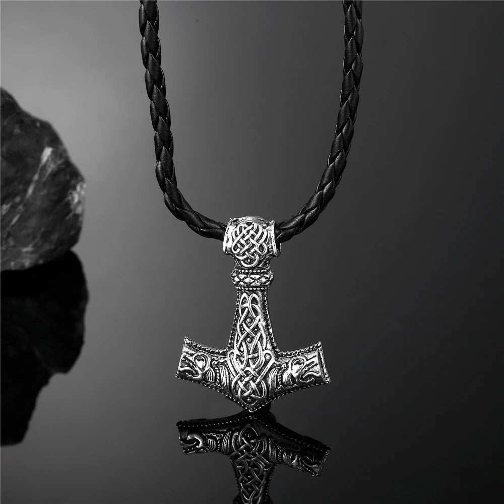 PENDRA Rune Norse Hammer Necklace