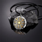 PENDRA Viking Trident Gold Steel Necklace