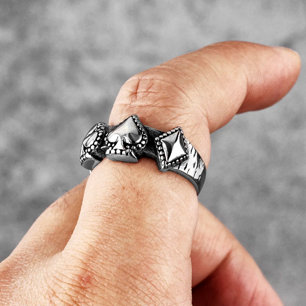 PENDRA Good Luck Poker Steel Ring