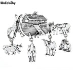 PENDRA Noah's Ark Animal Scene Brooch