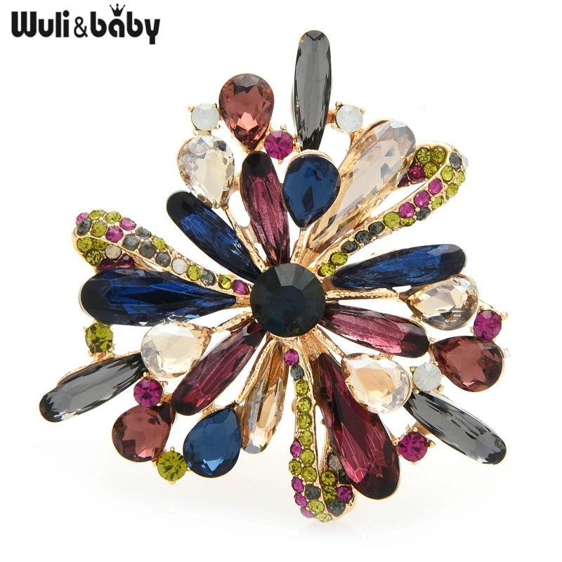 PENDRA Versailles Crystal Palace Flower Brooch