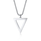 PENDRA Triangle Black Pendant Necklace