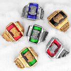 PENDRA Walton Tiger Rhinestone Steel Ring