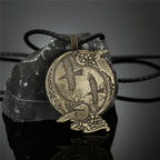 PENDRA Crow Norse Vegvisir Necklace