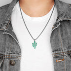 Trendy Cactus INS Style Stainless Steel Men Women Necklaces Pendants Chain for Boy Girlfriend Jewelry Creativity Gift Wholesale