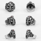 PENDRA Snake Medusa Eyes Steel Ring
