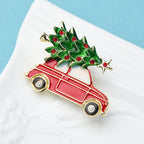 PENDRA Carabelle Enamel Christmas Car Brooch