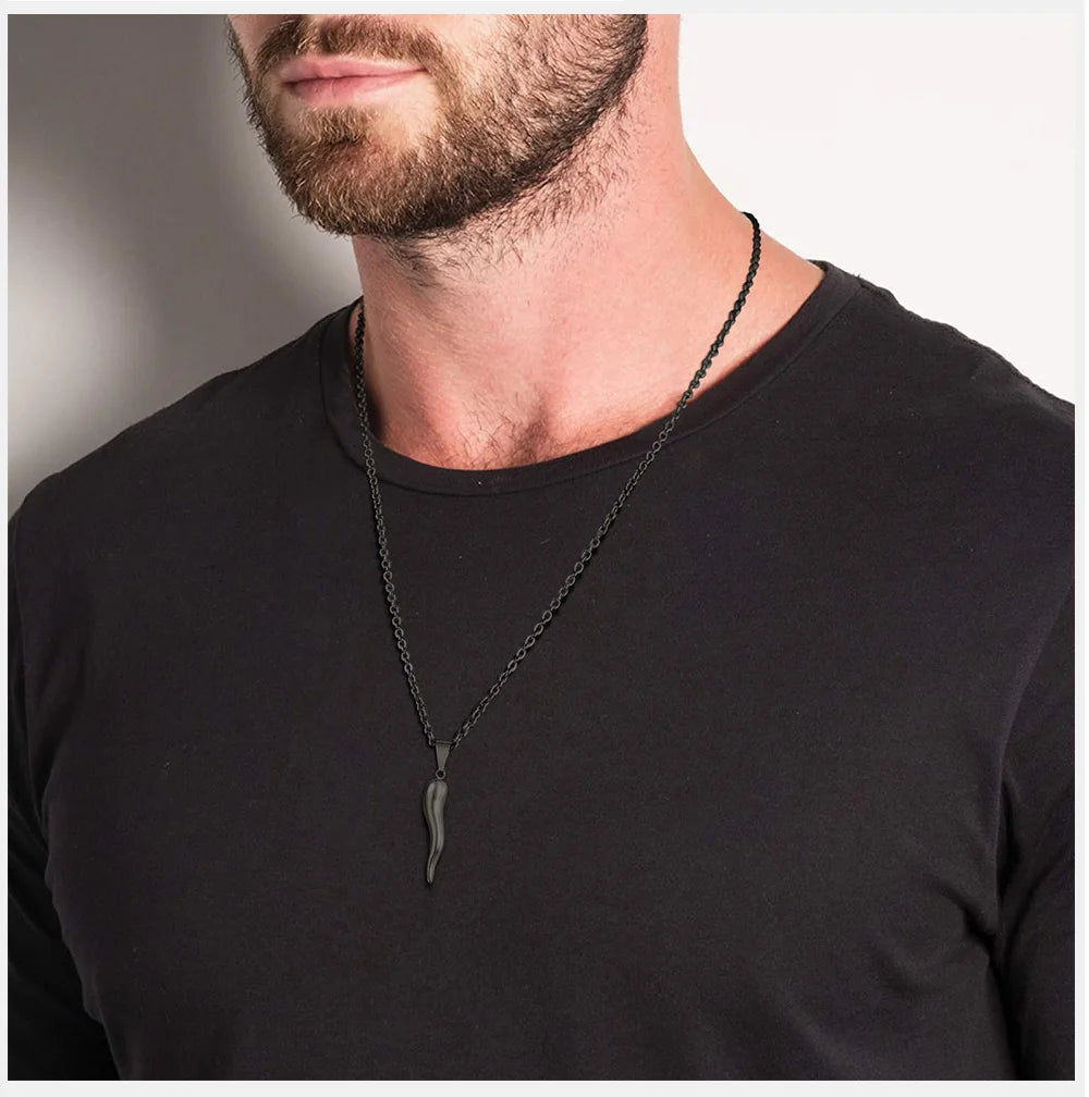 PENDRA Horn Cornicello Pendant Necklace