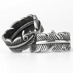 PENDRA Eagle Bird Feather Steel Ring