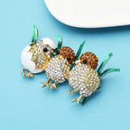 PENDRA 3 Full Sparkling Rhinestone Chick Brooch