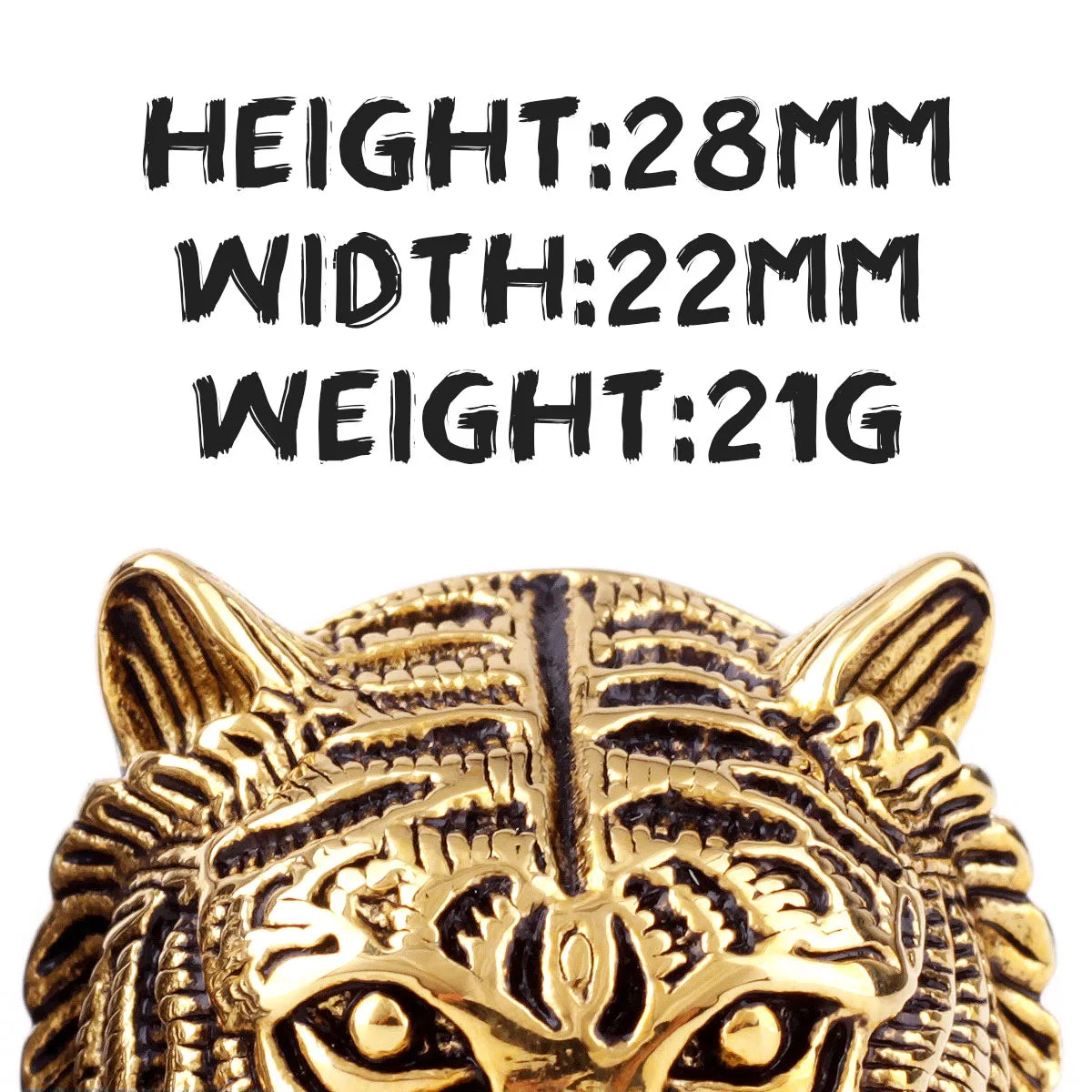 PENDRA Domineering Tiger Animal Steel Ring
