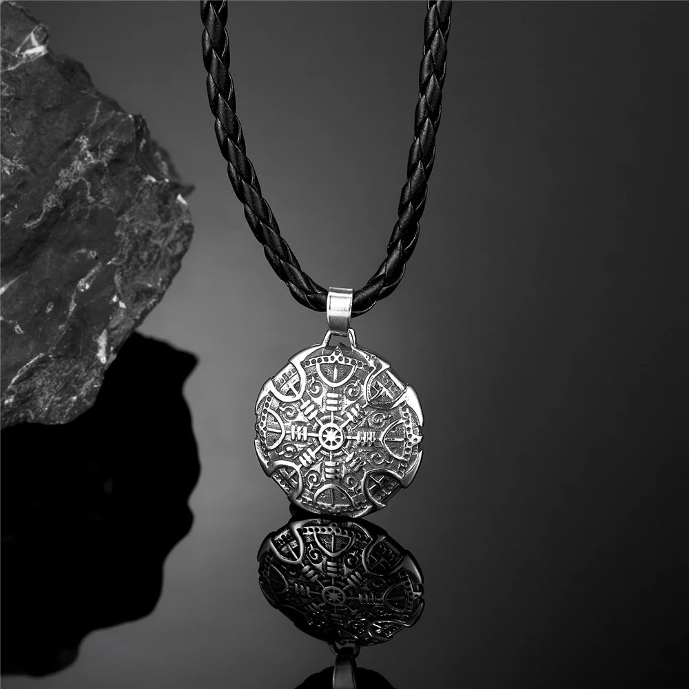 PENDRA Rune Compass Vegvisir Necklace