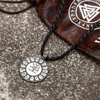PENDRA Tree Life Rune Steel Necklace
