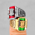 PENDRA Walton Tiger Rhinestone Steel Ring