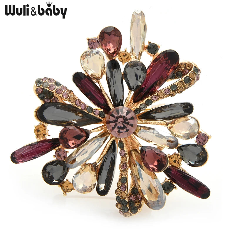PENDRA Versailles Crystal Palace Flower Brooch