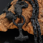 PENDRA Wolf Norse Steel Necklace