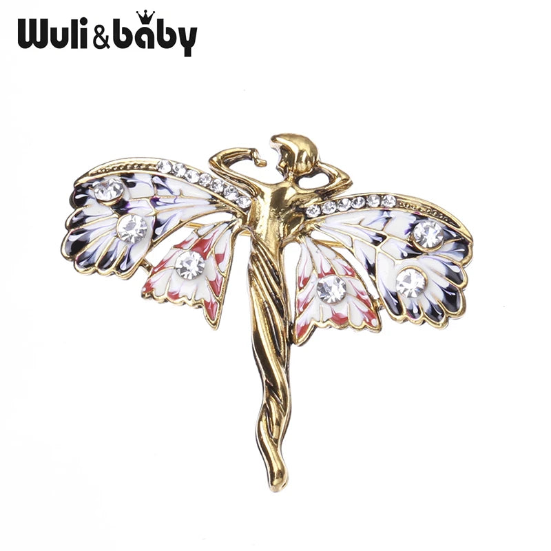 PENDRA Fairywing 2-Color Enamel Butterfly Brooch