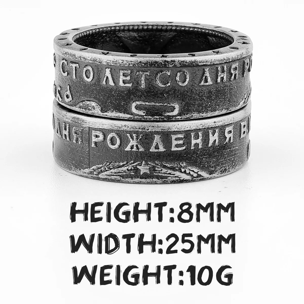 PENDRA Commemorate Lenin Boyfriend Steel Ring