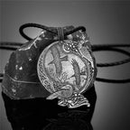 PENDRA Crow Norse Vegvisir Necklace