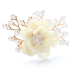 PENDRA Crystelle Handmade Crystal Flower Brooch