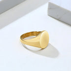 KINGS AND NOBILITY JEWELRY PINKY SIGNET RINGS FOR STYLISH GENTLEMEN ENGRAVABLE RING GIFT FOR HER AND HIM