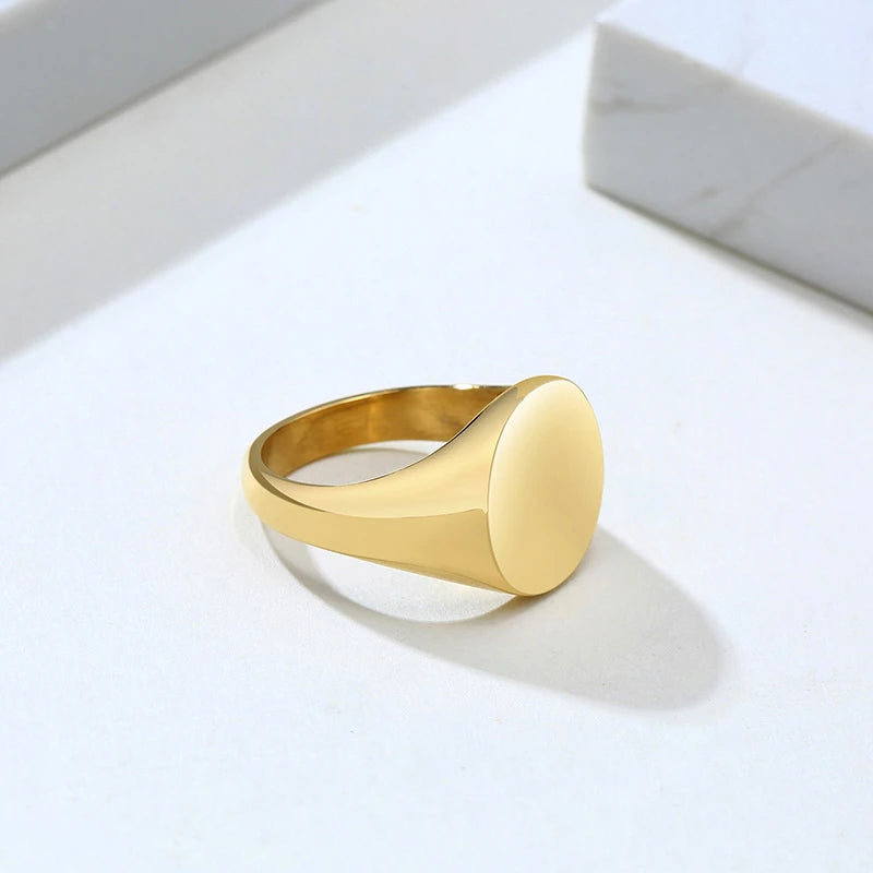 KINGS AND NOBILITY JEWELRY PINKY SIGNET RINGS FOR STYLISH GENTLEMEN ENGRAVABLE RING GIFT FOR HER AND HIM