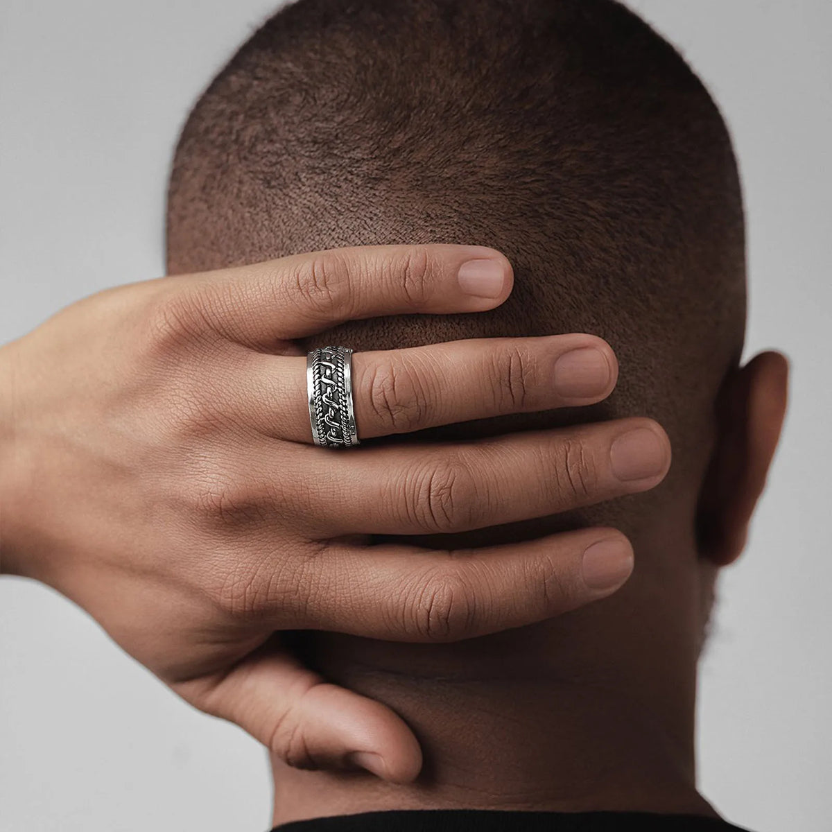 PENDRA Design Pattern Steel Ring