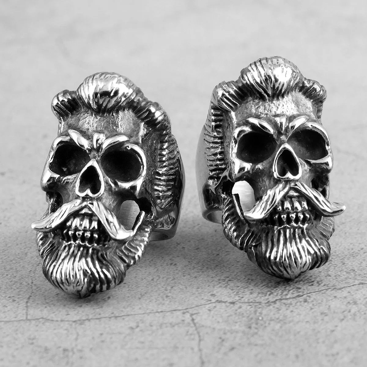 PENDRA Badass Gentleman Skull Steel Ring